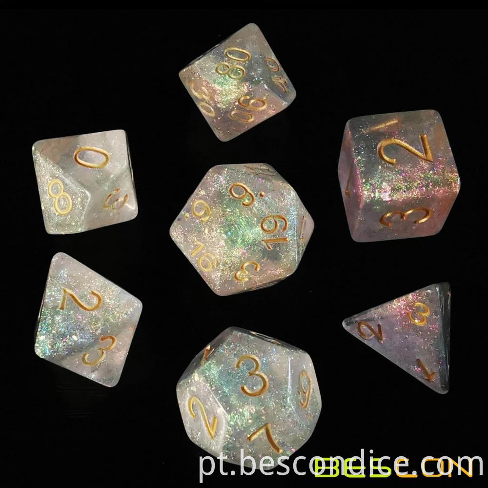 Glitter Inclusions Dice For Rpg Dungeons And Dragons 2